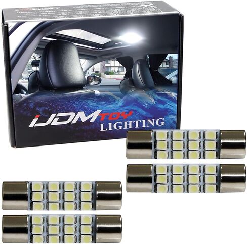 iJDMTOY Xenon White 12-SMD 578 579 572 211-2 212-2 214-2 Replacement Bulbs Compatible With Car Interior Map Dome Cargo Area Lights in Saudi Arabia
