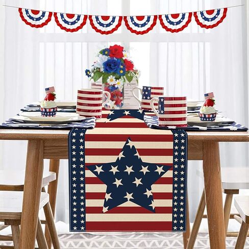 tosewever مفرش طاولة عيد الميلاد لتناول الطعام في المزرعة وحفلات أعياد الميلاد وديكور المنزل، مقاس 14 × 108 بوصة، مفارش طاولة من الكتان لعيد الميلاد السعيد (14 بوصة × 108 بوصة، ندفة ثلج حمراء/بيضاء) in Kuwait