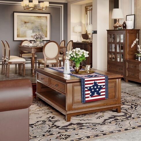 tosewever مفرش طاولة عيد الميلاد لتناول الطعام في المزرعة وحفلات أعياد الميلاد وديكور المنزل، مقاس 14 × 108 بوصة، مفارش طاولة من الكتان لعيد الميلاد السعيد (14 بوصة × 108 بوصة، ندفة ثلج حمراء/بيضاء) in Kuwait