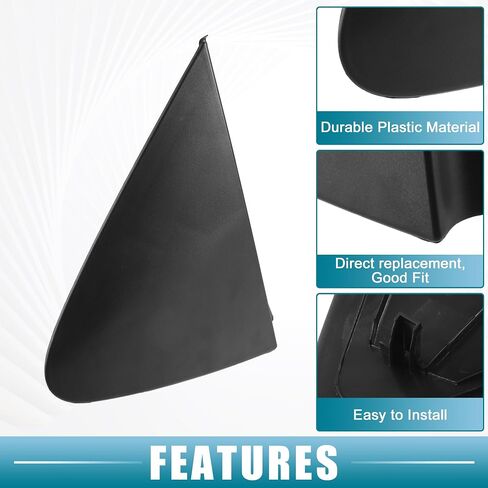 Front Left Door Mirror Corner Fender Triangle Cover Trim No.60118-0D100 Rearview Triangle Trim Panel for Toyota Yaris 2007-2011 Plastic Black in Saudi Arabia