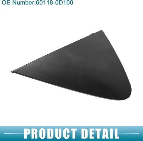 Front Left Door Mirror Corner Fender Triangle Cover Trim No.60118-0D100 Rearview Triangle Trim Panel for Toyota Yaris 2007-2011 Plastic Black in Saudi Arabia