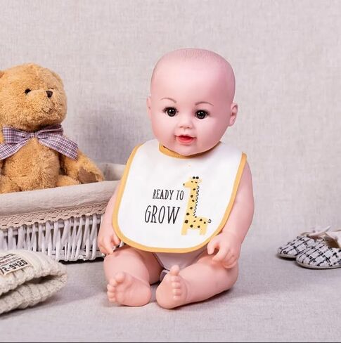 مجموعة من 6 مرايل أطفال من القطن المقاوم للماء من REBE & CO للفتيات والأولاد من أجل تناول الطعام مع أزرار كبس ومرايل التسنين ومرايل التغذية ودش الطفل حديث الولادة (الزرافة) in Kuwait