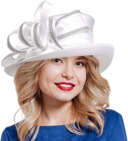 قبعات كنتاكي ديربي للنساء لحفلات الكنيسة وقبعة الزفاف مع حجر الراين in Kuwait