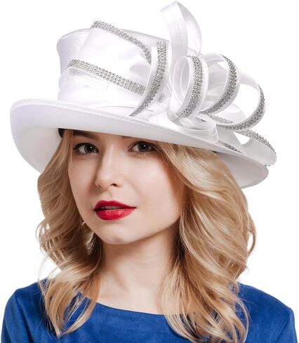 قبعات كنتاكي ديربي للنساء لحفلات الكنيسة وقبعة الزفاف مع حجر الراين in Kuwait