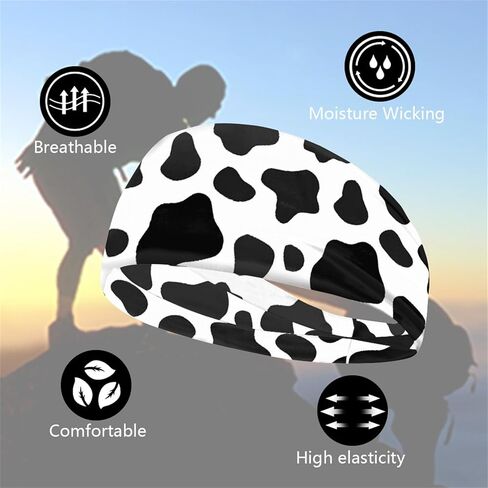 Women's Print Sports Headbands, Lightweight Breathable Non Slip Hairband Casual Sweatband for Hiking Running in Saudi Arabia