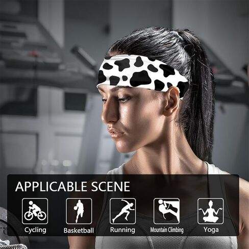 Women's Print Sports Headbands, Lightweight Breathable Non Slip Hairband Casual Sweatband for Hiking Running in Saudi Arabia
