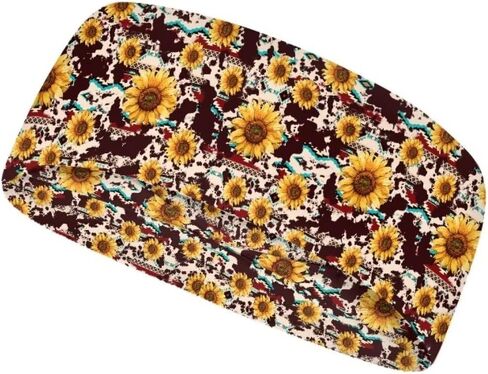 Women's Print Sports Headbands, Lightweight Breathable Non Slip Hairband Casual Sweatband for Hiking Running in Saudi Arabia