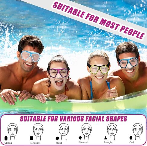 4 عبوات من نظارات السباحة للبالغين مع غطاء للأنف - قناع سباحة لنظارات حمام السباحة مع مجموعة سدادات أذن للسباحة - نظارات أنف مضادة للضباب مع حزام من القماش - قناع غوص نظارات للشباب مع غطاء للأنف in Kuwait