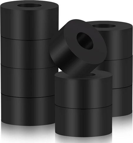 10PCS Multi Purpose Rubber Spacer, 1 Inch OD x 3/8 Inch ID x 1/2 Inch Thick Mechanical Vibration Damping Pads, Rubber Isolation Pads Thick Rubber Washers, Round Rubber Washers for Home Car Accessories in Saudi Arabia