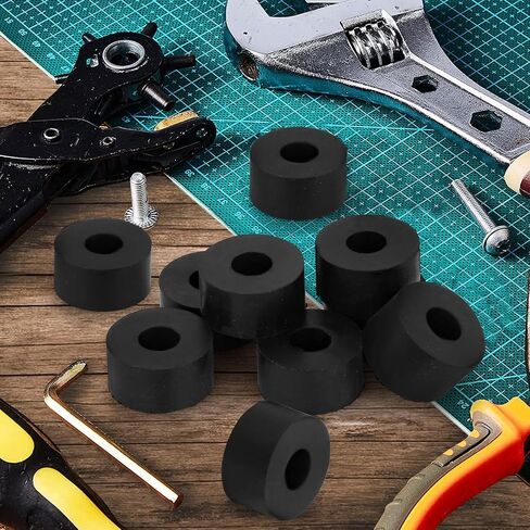 10PCS Multi Purpose Rubber Spacer, 1 Inch OD x 3/8 Inch ID x 1/2 Inch Thick Mechanical Vibration Damping Pads, Rubber Isolation Pads Thick Rubber Washers, Round Rubber Washers for Home Car Accessories in Saudi Arabia