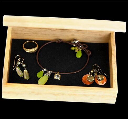 Wood Dolphin Gift Box - Trinket Organizer With Hinged Lid - Store Rings, Bracelets, Watches, Coins - Great Gift For Any Occasion - Birthdays, Christmas, Graduation - (#2115BH 6x8x2) in Saudi Arabia