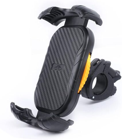 Bike Handlebar Phone Holder, Motorcycle Phone Mount Motorcycle Handlebar Cell Phone Clamp, Scooter Phone Clip for iPhone 11/12/13/14 Series ， and More 4.7" - 6.8" Cellphone (MB4-Black) in Saudi Arabia