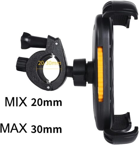 Bike Handlebar Phone Holder, Motorcycle Phone Mount Motorcycle Handlebar Cell Phone Clamp, Scooter Phone Clip for iPhone 11/12/13/14 Series ， and More 4.7" - 6.8" Cellphone (MB4-Black) in Saudi Arabia