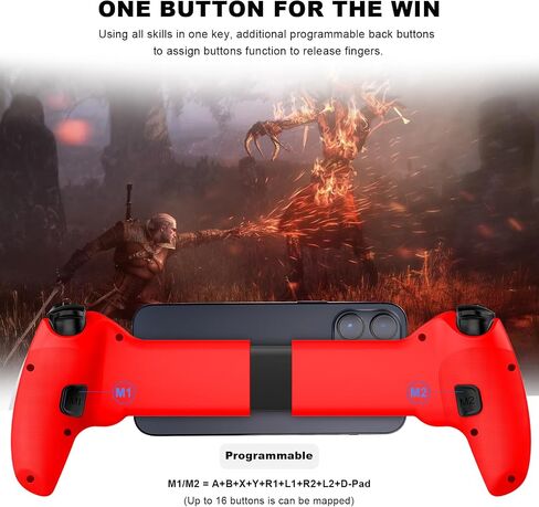 Megadream Wireless Controller for iPad, Tablet, iPhone/Android/PC/Switch/PS3/PS4 Gamepad Joystick with Turbo, Supports Mobile Cloud Game, Streaming on PS5/PS4/Xbox/PC, iPhone 15/14, COD, Red in Saudi Arabia
