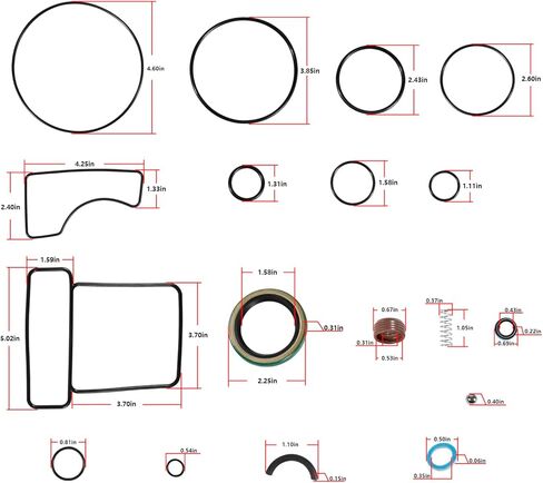 18-2643 مجموعة الختم العلوي المتوافقة مع Mercruiser Bravo I II & III استبدال 26-16709A2 و18-2643 in Kuwait