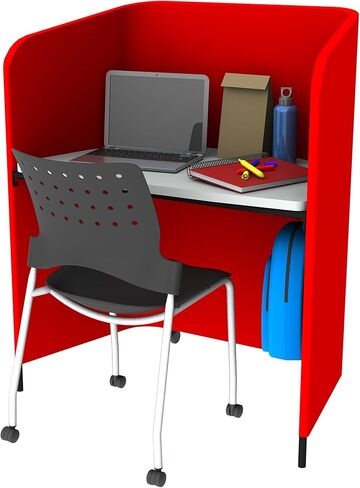 Learniture Gray Workstation Privacy Carrel Study أو Work Pod in Kuwait
