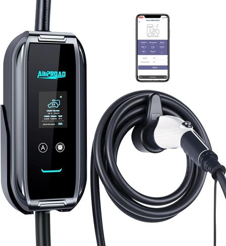 iFlow P7 EV Charger, 32Amp Level 2 for Portable & Wall Charger, WiFi Enabled Adjustable & Universal EVSE(NEMA 14-50 Plug, 23 Ft Cable) in Saudi Arabia