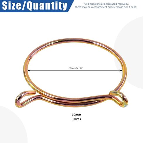Glarks 30Pcs 33MM Fuel Line Hose Clamps Tube Spring Clips Clamps Set for Auto Motorcycle (33MM) in Saudi Arabia