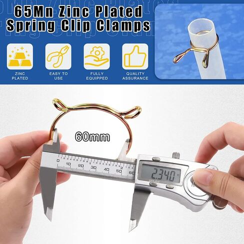 Glarks 30Pcs 33MM Fuel Line Hose Clamps Tube Spring Clips Clamps Set for Auto Motorcycle (33MM) in Saudi Arabia
