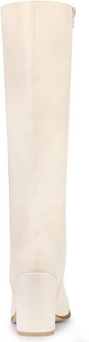 Allegra K Women's Round Toe Zip Block Heels Knee High Boots in Saudi Arabia