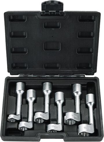 dasbet 1/2 "محرك l- نوع الديزل حاقن الوقود خط مآخذ وجع مجموعة 6 قطع 12pt خط الوقود تفكيك أداة إزالة مع 12 14 16 17 18 19 ملليمتر الشدات أداة ميكانيكي الديزل لتفكيك خط الوقود in Saudi Arabia