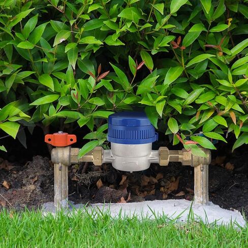 GOTOTOP Water Fow Meter, 15mm 1/2 inch Cold Water Meter Read of Cubic Meters for Garden Home Using with Fittings, Blue in Saudi Arabia