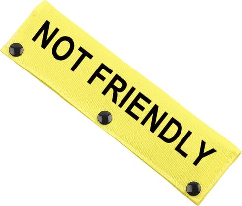 JXGZSO Not Friendly Ask to Pet Dog Lead Give Me Space Dog Leash Wrap Rescue Dog Lead Cover (FRIENDLY A to P DLS) in Saudi Arabia