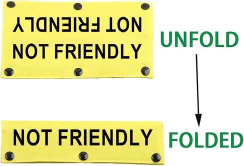 JXGZSO Not Friendly Ask to Pet Dog Lead Give Me Space Dog Leash Wrap Rescue Dog Lead Cover (FRIENDLY A to P DLS) in Saudi Arabia