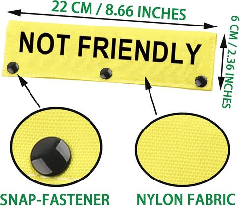 JXGZSO Not Friendly Ask to Pet Dog Lead Give Me Space Dog Leash Wrap Rescue Dog Lead Cover (FRIENDLY A to P DLS) in Saudi Arabia