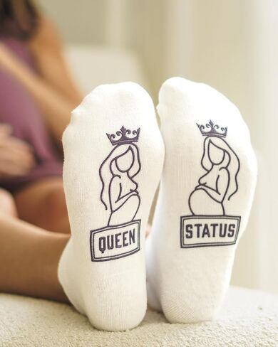 Kindred Bravely Labor and Delivery Inspirational Fun Non Skid Socks for Maternity and Pregnancy in Kuwait