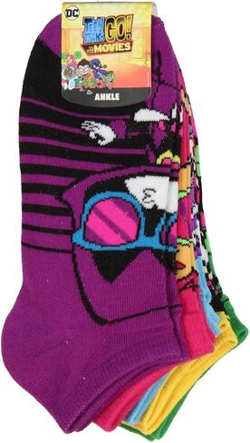Teen Titans Go! To The Movies Cool Character Ankle Socks 5 PK for Men and Women in Saudi Arabia