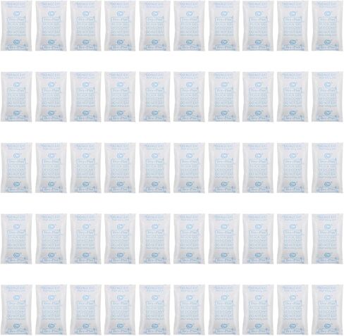 Silica Gel Packets 50 Packs 5 Gram Desiccant Packs for Moisture Control Desiccant Packs for Storage Dry Bags for Electronics Jewelry Shoes Boxes Dryer (50) in Saudi Arabia