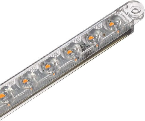 Partsam 2Pcs 12" Red Led Trailer Tail Light Bar 15-2835-SMD Clear Lens w Chrome Bezel Waterproof Sealed Thin Stop/Turn/Tail ID Marker Third 3rd Brake Tail Light Bar for Truck Trailer RV Surface Mount in Saudi Arabia