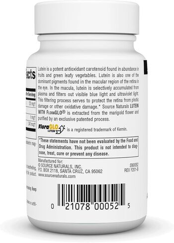 Source Naturals Lutein with FloraGLO, Antioxidant Carotenoid* -6 mg, 45 Capsules in Saudi Arabia