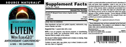 Source Naturals Lutein with FloraGLO, Antioxidant Carotenoid* -6 mg, 45 Capsules in Saudi Arabia