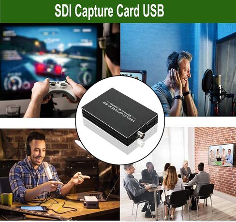 بطاقة التقاط VGA، جهاز التقاط VGA إلى USB مع حلقة VGA، ومدخل ميكروفون يدعم فيديو HD 720P للألعاب، والبث، والتدريس، ومؤتمرات الفيديو، والبث المباشر in Kuwait