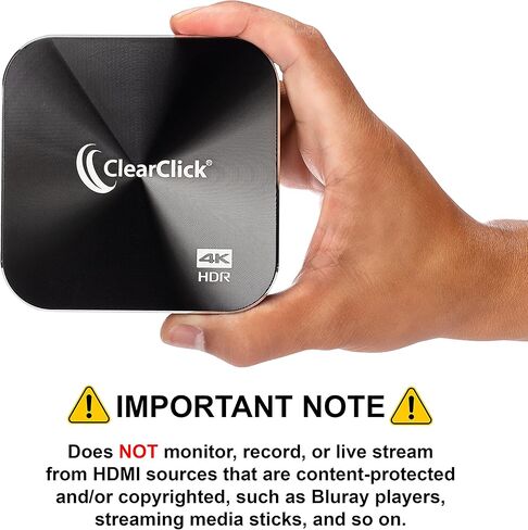 ClearClick 4K HD Video Capture Box Ultimate (إصدار USB) - التسجيل والبث المباشر 4K30 أو 1080P من أنظمة الألعاب 4K60 HDR HDMI وكاميرات الفيديو وDSLRs in Kuwait