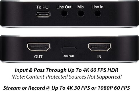 ClearClick 4K HD Video Capture Box Ultimate (إصدار USB) - التسجيل والبث المباشر 4K30 أو 1080P من أنظمة الألعاب 4K60 HDR HDMI وكاميرات الفيديو وDSLRs in Kuwait