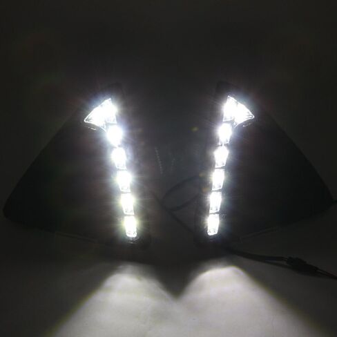 LED DRL Fog Lamp Bezel for Ford Focus 2012 2013 2014 Front Lower Bumper Grille Driving Daytime Running Light in Saudi Arabia