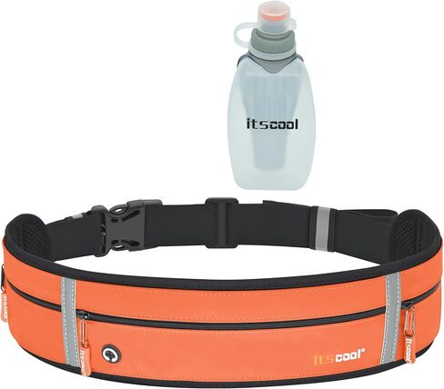 Running Phone Holder, Itscool Waist Pack Bag for Walking Hiking Fitness Cycling Workout Gym, Thin Looking but High Capacity Even 3pcs Phones, Sturdy Waterproof (Blue) in Saudi Arabia