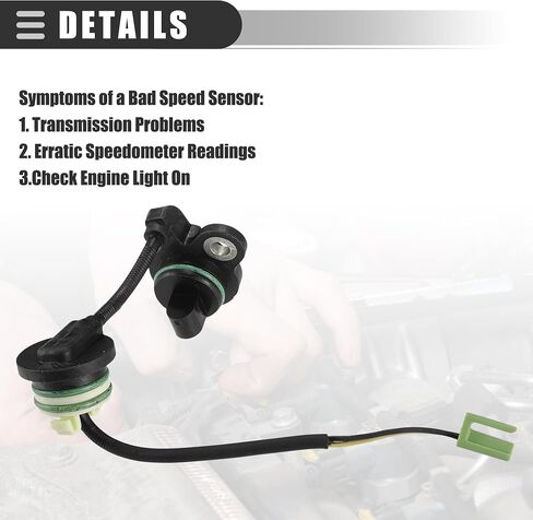 Motoforti Automatic Transmission Input Speed Sensor, Vehicle Speed Sensor, for Buick Cascada 2016-2018, Plastic, No.24276627/24259853/24275801, Black in Saudi Arabia