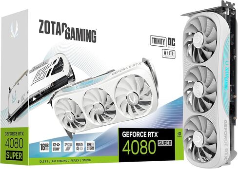 ZOTAC Gaming GeForce RTX 4080 Super Trinity OC White Edition DLSS 3 16GB GDDR6X 256-bit 23 Gbps PCIE 4.0 Gaming Graphics Card, IceStorm 2.0 Advanced Cooling, Spectra RGB Lighting, ZT-D40820Q-10P in Saudi Arabia