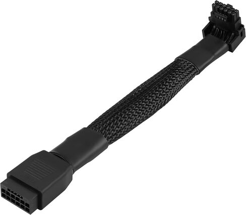 GELRHONR PCI-e 5.0 12VHPWR 90 درجة 16Pin (12+4) كابل تمديد أنثى إلى ذكر لـ RTX 4070 4080 4090 4070Ti 4080Ti بطاقة الرسومات GPU-5.3in (النوع B) in Saudi Arabia