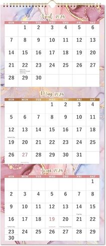 تقويم حائط 2024-2025 - تقويم 3 أشهر عرض 2024-2025 (مطوي في شهر)، أبريل 2024 - يوليو 2025، 11 بوصة × 26 بوصة، 2024-2025 تقويم عمودي in Kuwait
