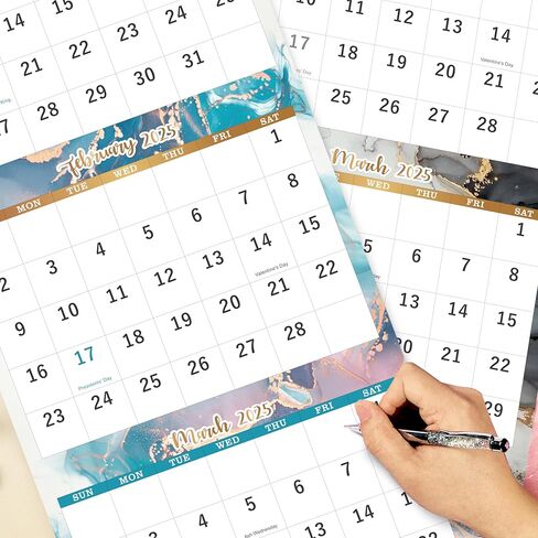 تقويم حائط 2024-2025 - تقويم 3 أشهر عرض 2024-2025 (مطوي في شهر)، أبريل 2024 - يوليو 2025، 11 بوصة × 26 بوصة، 2024-2025 تقويم عمودي in Kuwait