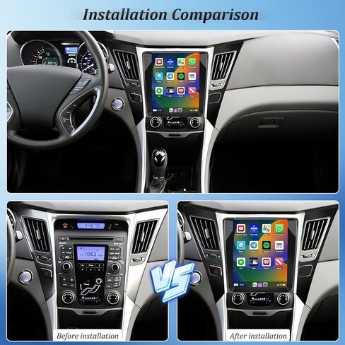 [2+64G] Android 13 Car Stereo for Hyundai Sonata YF 2010-2018 with Wireless Carplay&Android Auto,9.7 Inch Touch Screen Car Radio with Bluetooth FM/RDS WiFi GPS SWC EQ HiFi Dual USB+AHD Backup Camera in Saudi Arabia