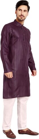 SKAVIJ Men's Tunic Cotton Casual Kurta Pajama Indian Traditional Ethnic Wear Dress Set in Saudi Arabia
