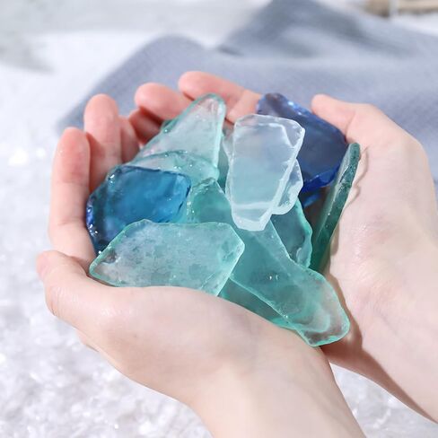 BigOtters زجاج البحر للحرف اليدوية، 11oz ديكور زجاج البحر المتجمد قطع الزجاج البحري لحشو المزهرية DIY Art Craft ديكور حوض السمك المنزلي in Kuwait