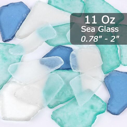 BigOtters زجاج البحر للحرف اليدوية، 11oz ديكور زجاج البحر المتجمد قطع الزجاج البحري لحشو المزهرية DIY Art Craft ديكور حوض السمك المنزلي in Kuwait