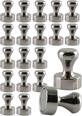 Super Strong Neodymium Push Pin Magnets - Refrigerator, Whiteboard, Fridge, Map, Classroom, Memos, Photos, Desk, School, Home, Office - Rare Earth Push Pin Pawn-Shaped Strong Tack Magnets - 20 pcs in Saudi Arabia
